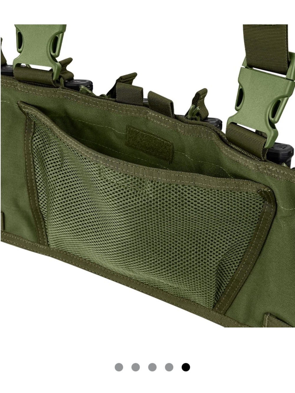 Modular Olive Chest Rig Harness for Men - Airsoft - Picture 3 of 11